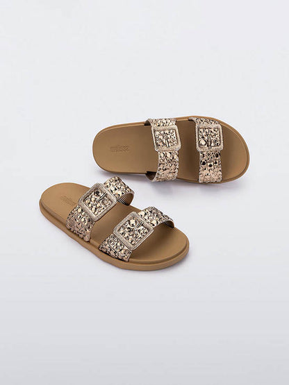 Melissa Lust Slide Beige/ Bronze