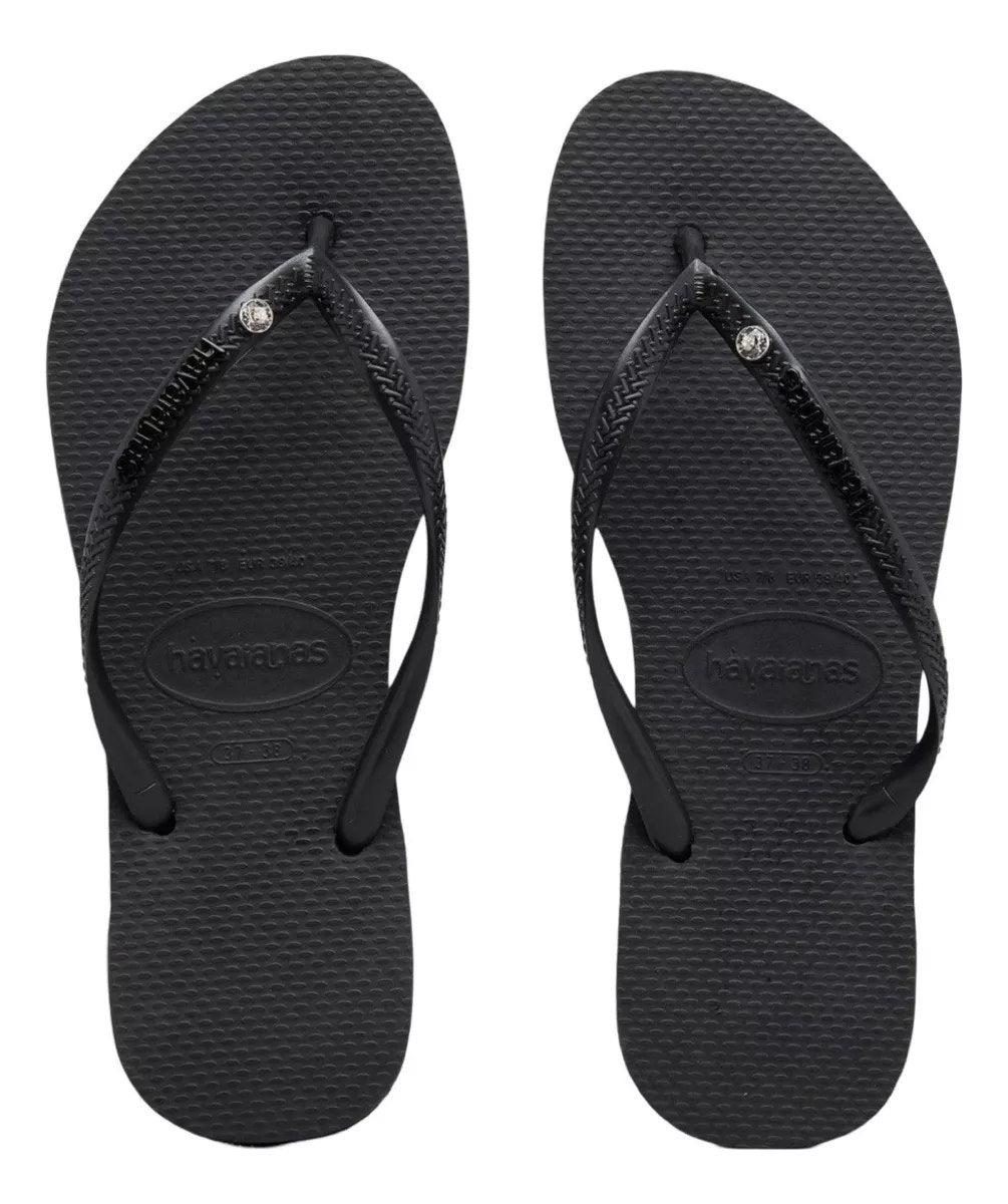 Havaianas Slim Crystal Swarovski Black