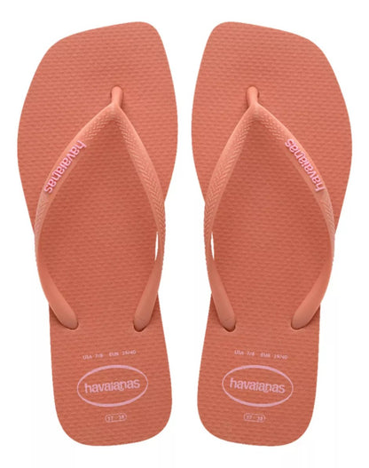 Havaianas Slim Square Logo Pop-Up peach