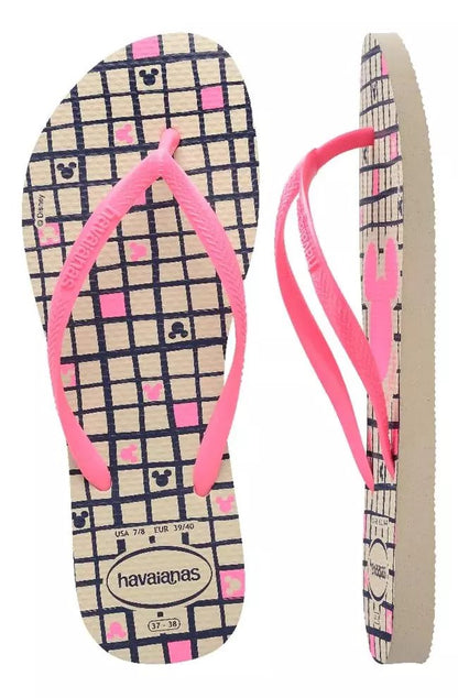 Havaianas Slim Disney Minnie Rose/Beige (beige palha)