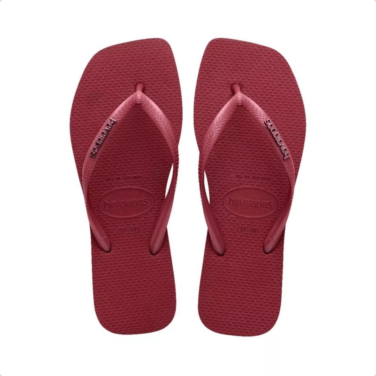 Havaianas Square Logo metallic burgundy