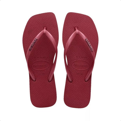 Havaianas Square Logo metallic burgundy