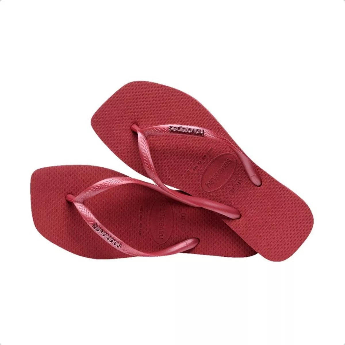 Havaianas Square Logo metallic burgundy