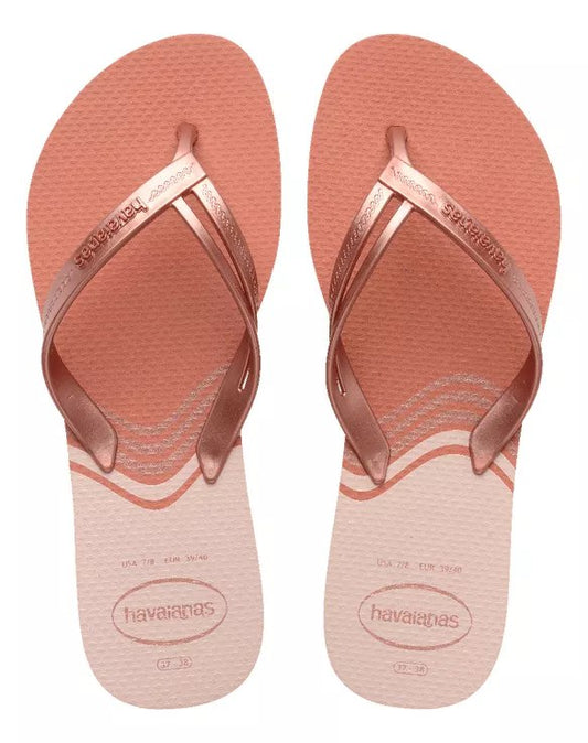 Havaianas Elegance Print Rose Gold ( Rosa Clay)