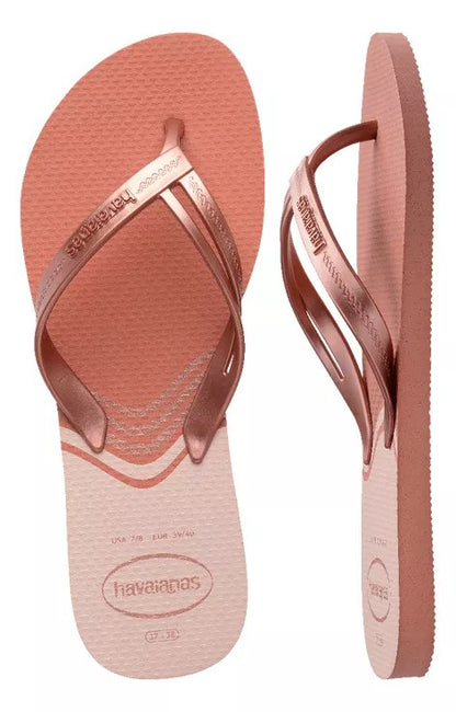 Havaianas Elegance Print Rose Gold ( Rosa Clay)