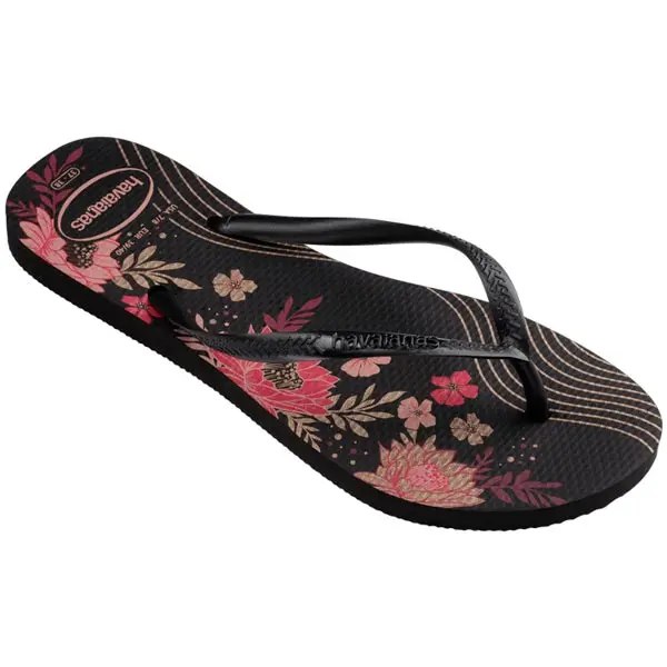 Havaianas Slim Organic Floral Black