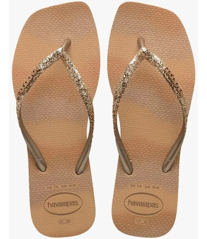 Havaianas Square Glitter Party Gold