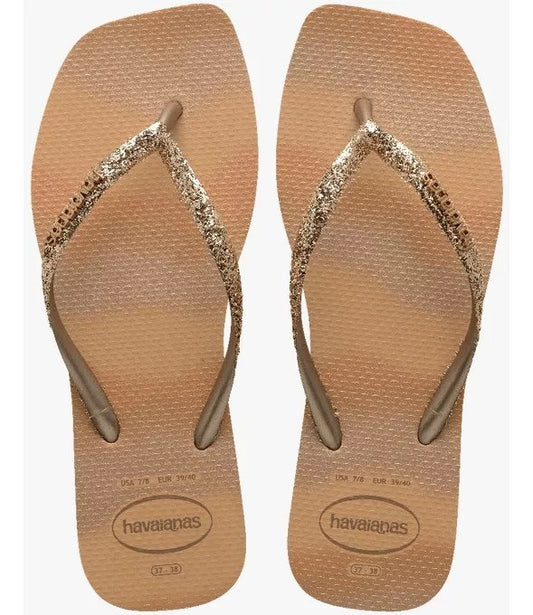 Havaianas Square Glitter Party Gold