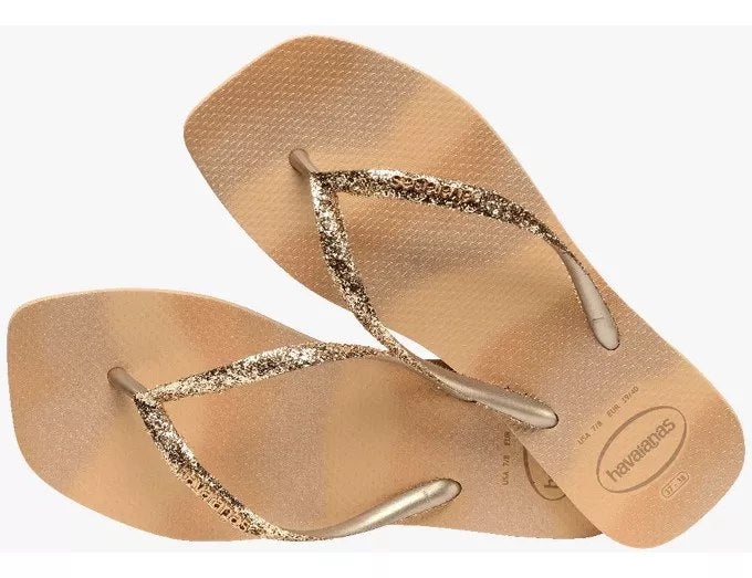 Havaianas Square Glitter Party Gold