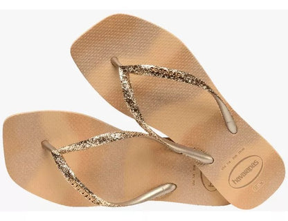 Havaianas Square Glitter Party Gold