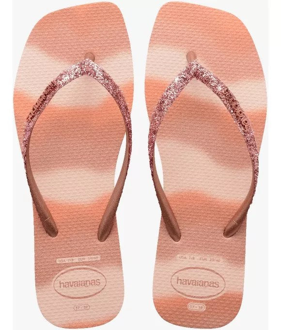 Havaianas Square Glitter Party Rose