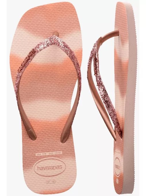 Havaianas Square Glitter Party Rose
