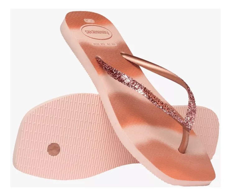 Havaianas Square Glitter Party Rose