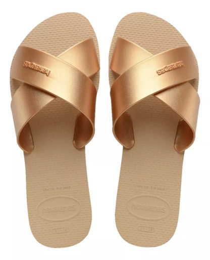 Havaianas Slide Metallic Gold
