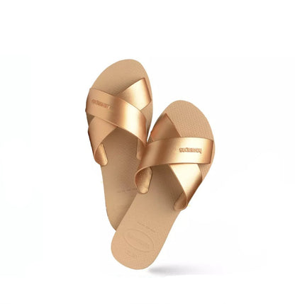 Havaianas Slide Metallic Gold