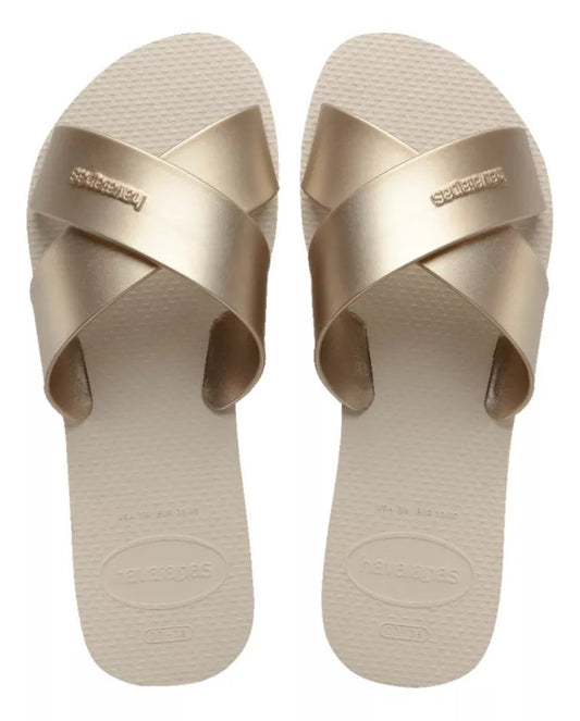 Havaianas Slide Metallic Silver