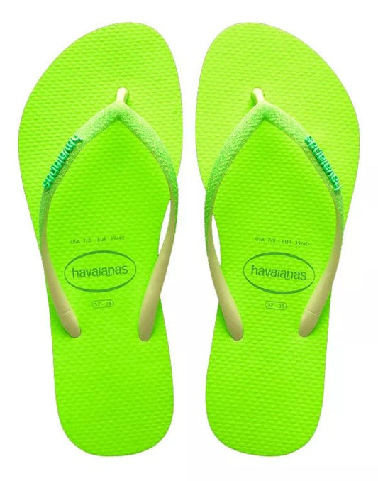 Havaianas Slim Glitter Neon Green