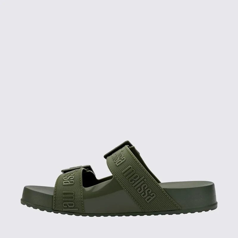 Melissas Cozy Slides olive green
