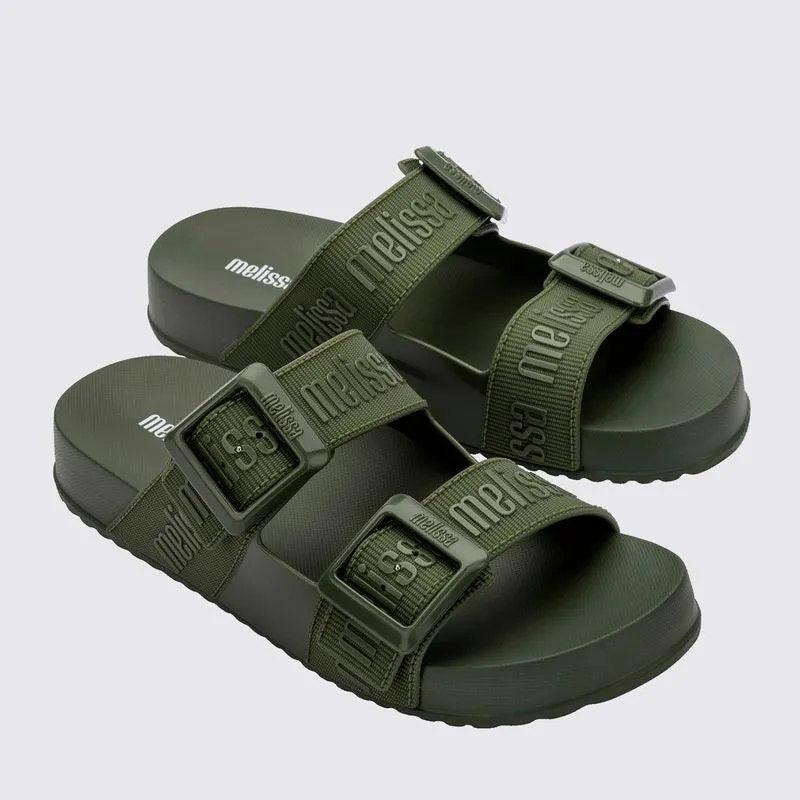 Melissas Cozy Slides olive green