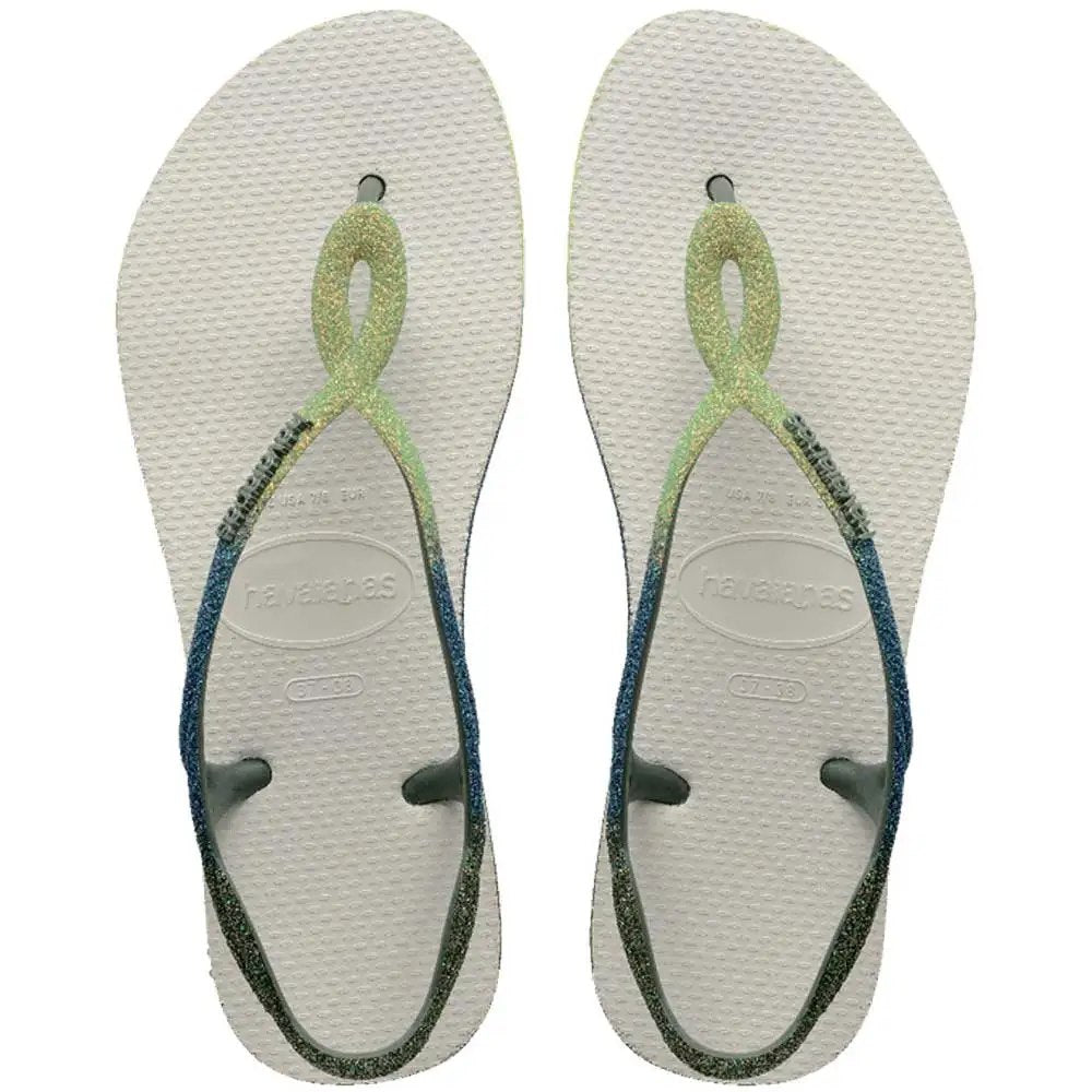 Havaianas Luna Glitter Mix White/Green Olive