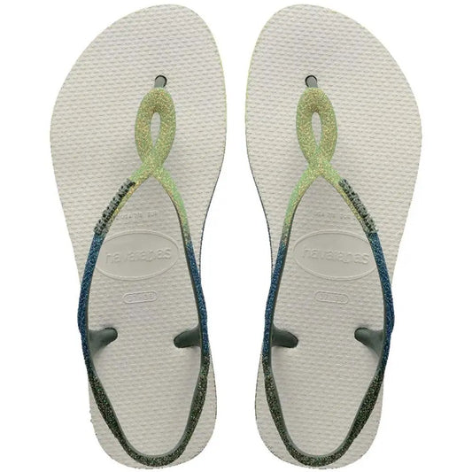 Havaianas Luna Glitter Mix White/Green Olive