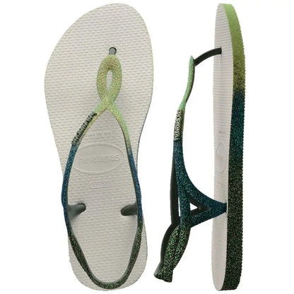 Havaianas Luna Glitter Mix White/Green Olive