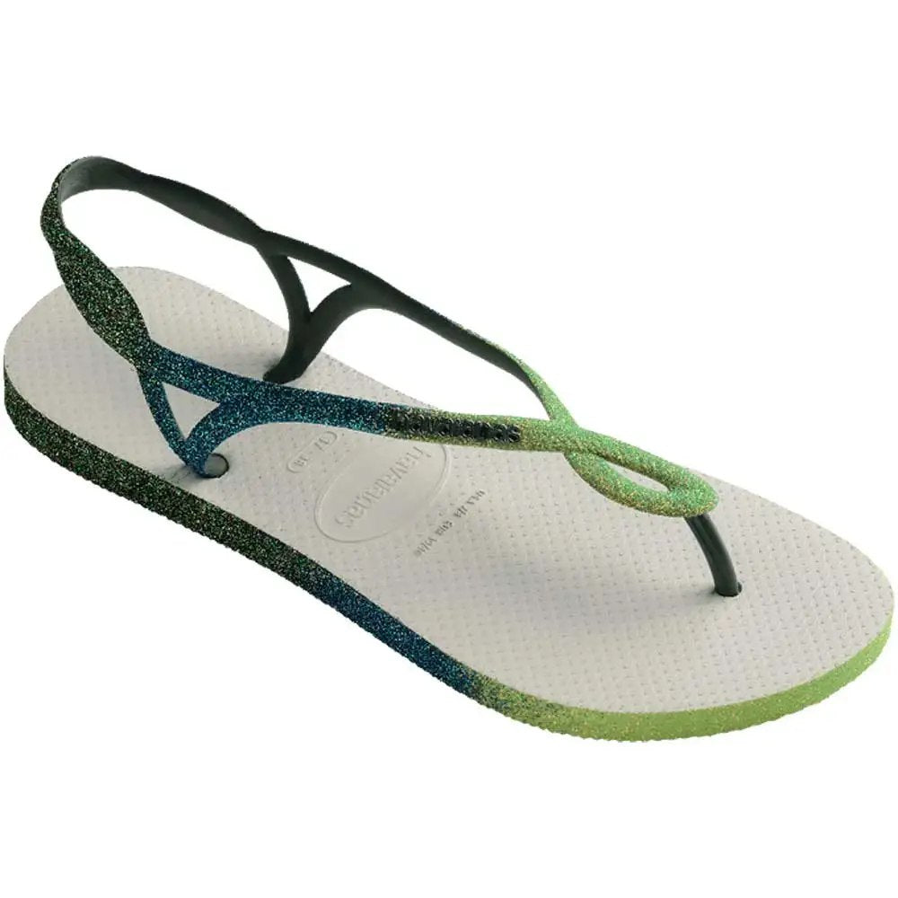 Havaianas Luna Glitter Mix White/Green Olive