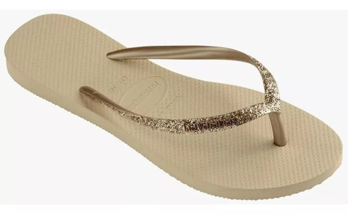 Havaianas Slim Glitter Beige/Gold