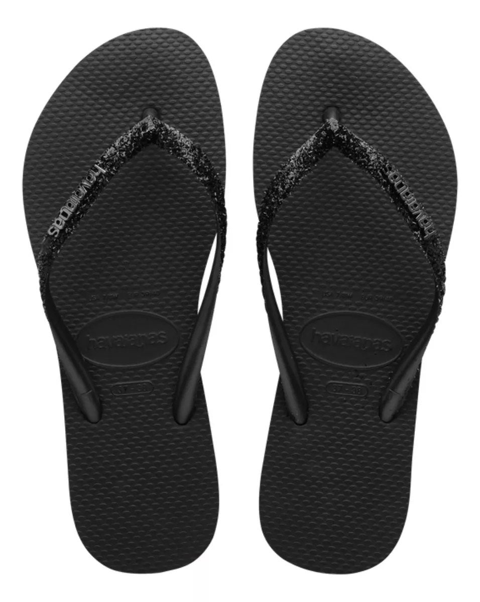 Havaianas Slim Glitter Black