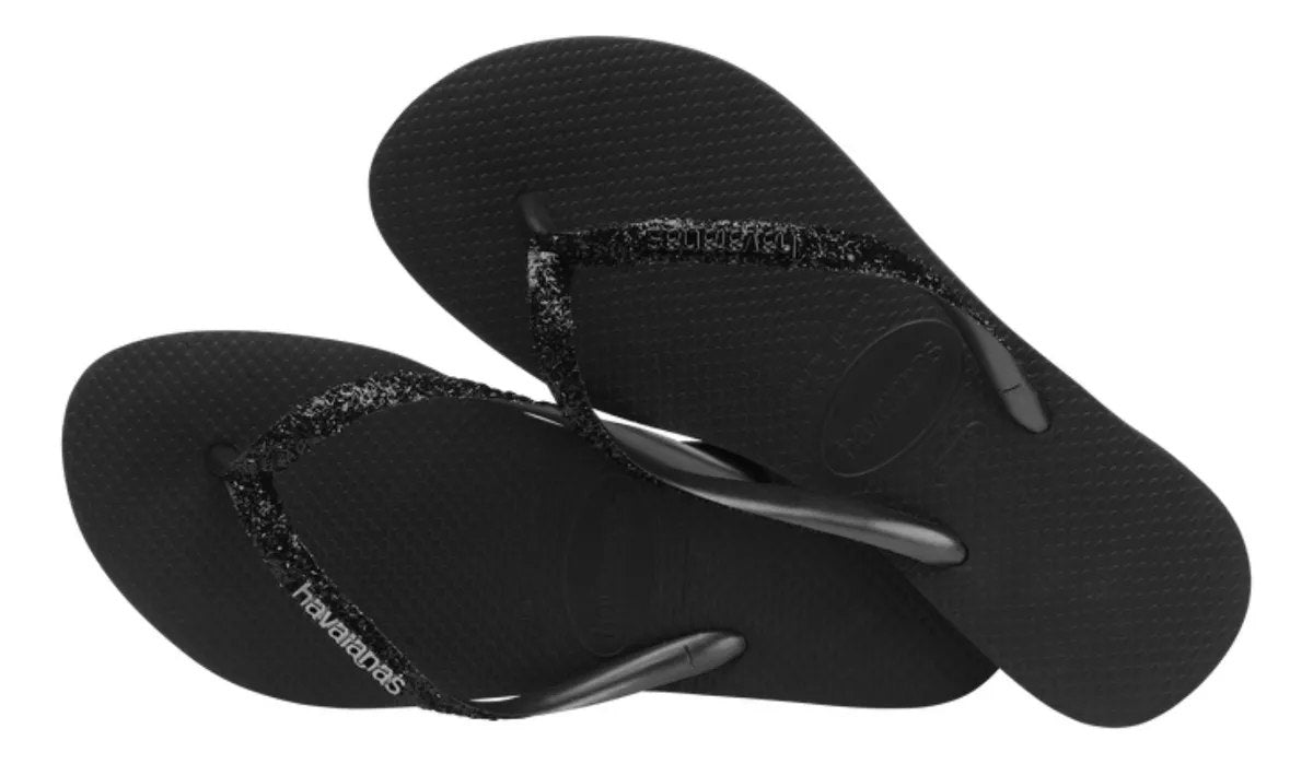 Havaianas Slim Glitter Black