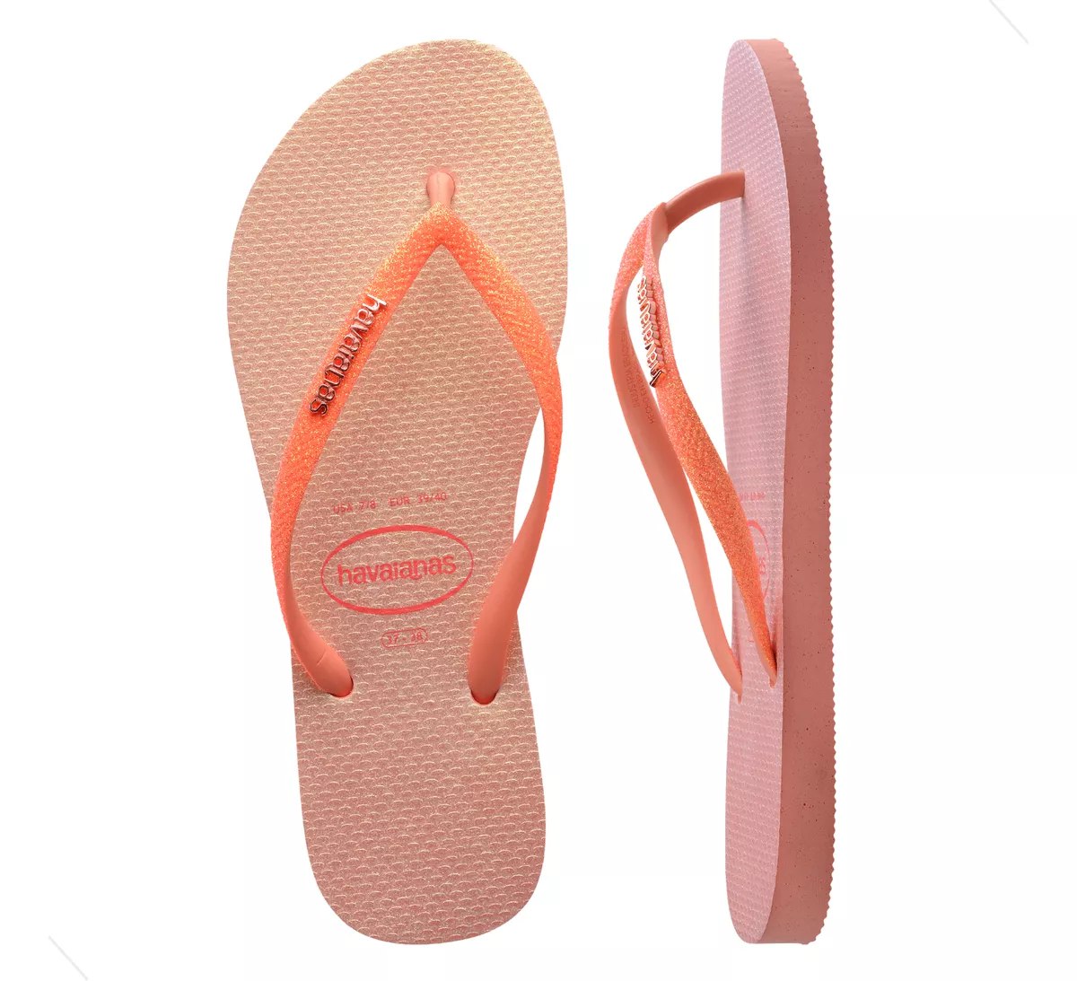 Havaianas Slim Glitter Iride Peach