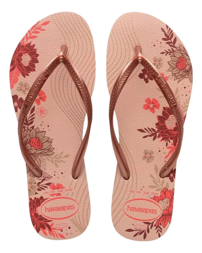 Havaianas Slim Organic Floral Pink