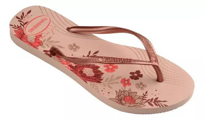 Havaianas Slim Organic Floral Pink