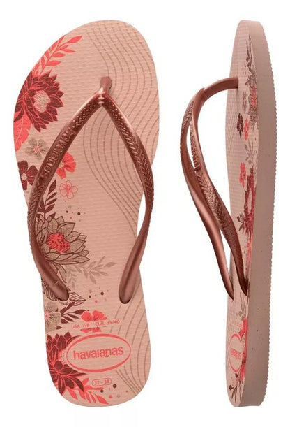 Havaianas Slim Organic Floral Pink