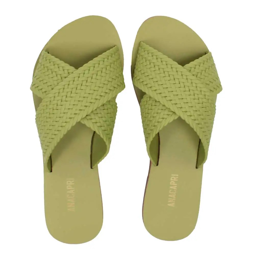 AnaCapri Double Slide Matcha Green