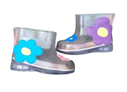 Woog Boot Silver Flowers