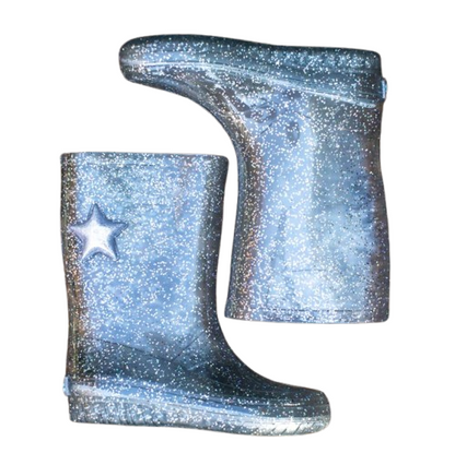 Woog Boot Glitter Silver Star