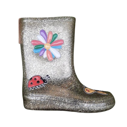 Woog Boot Silver Bug Flower