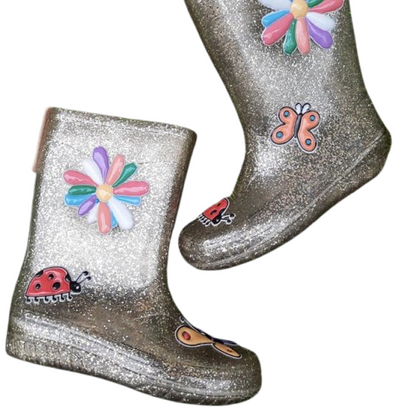 Woog Boot Silver Bug Flower