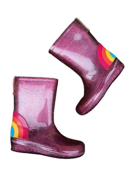 Woog Boot Rainbow Glitter Purple