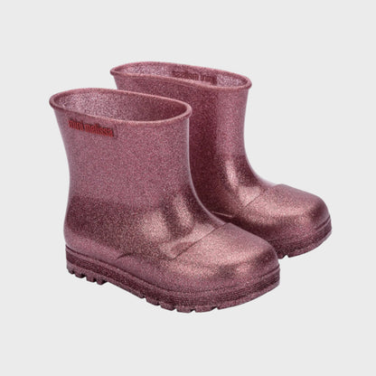 Mini Melissa Pink Glitter Boots