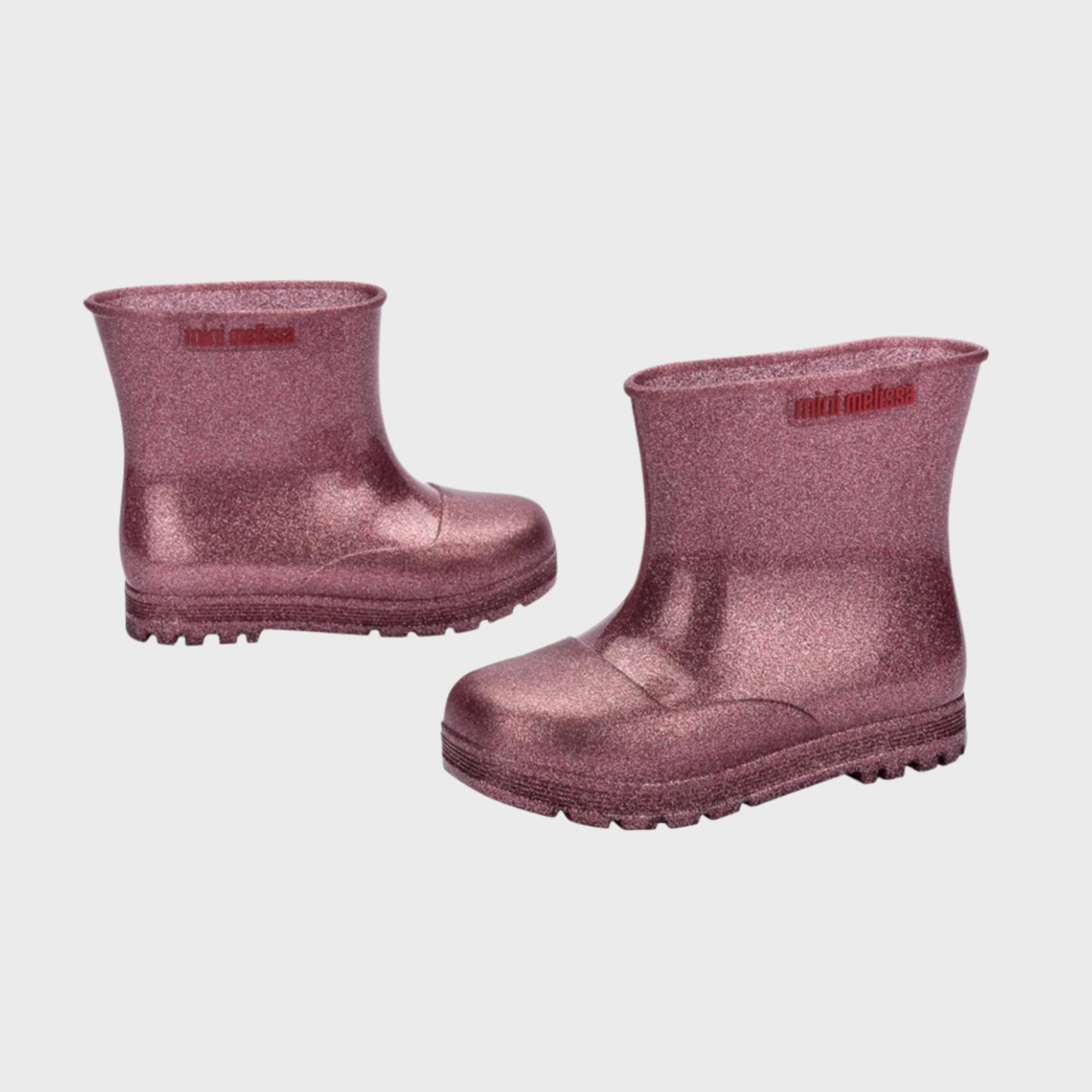 Mini Melissa Pink Glitter Boots