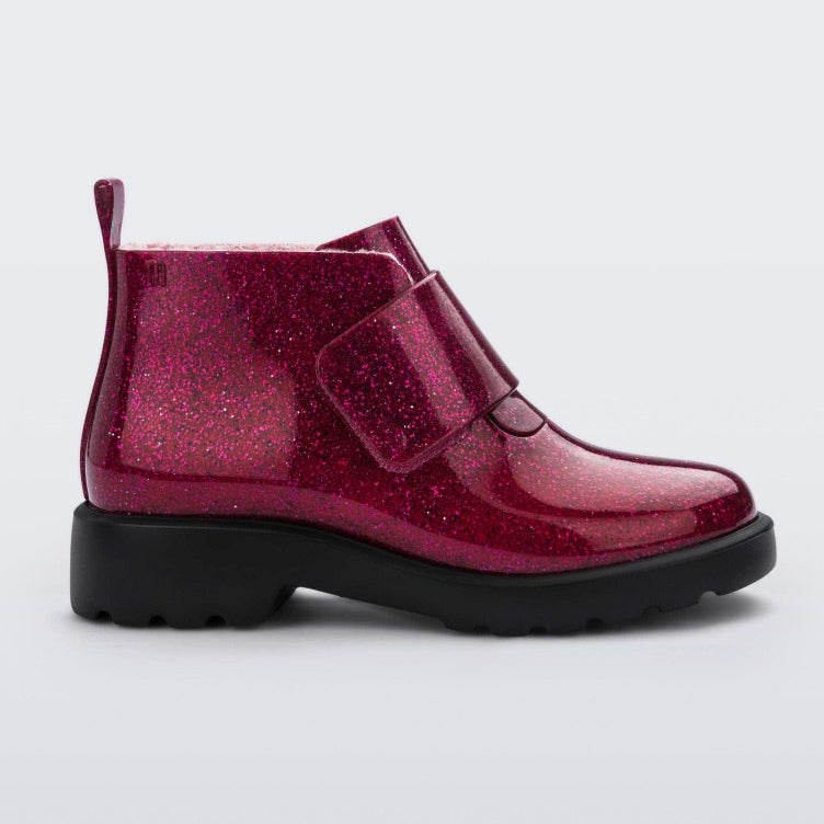 Mini Melissa Pink Glitter Boots