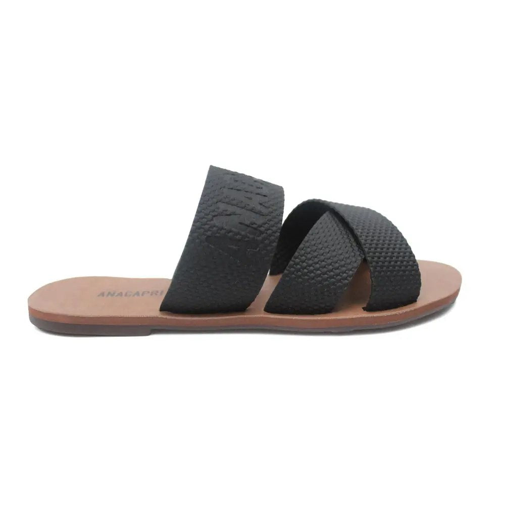 AnaCapri Slide Double Black (lisa preto)