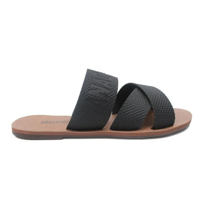 AnaCapri Slide Double Black (lisa preto)