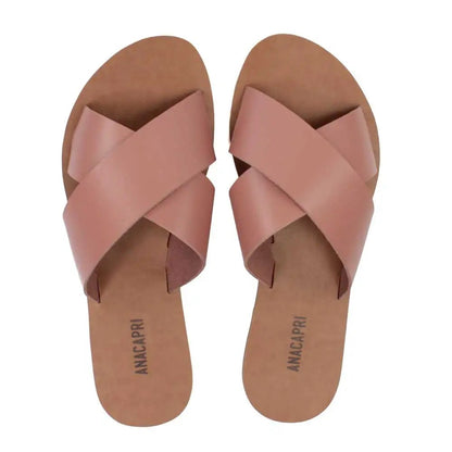AnaCapri Double Slide Pink Nude Rose