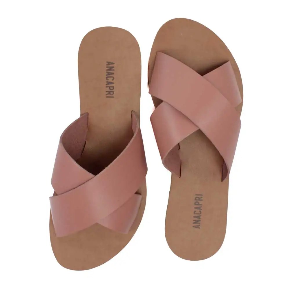 AnaCapri Double Slide Pink Nude Rose