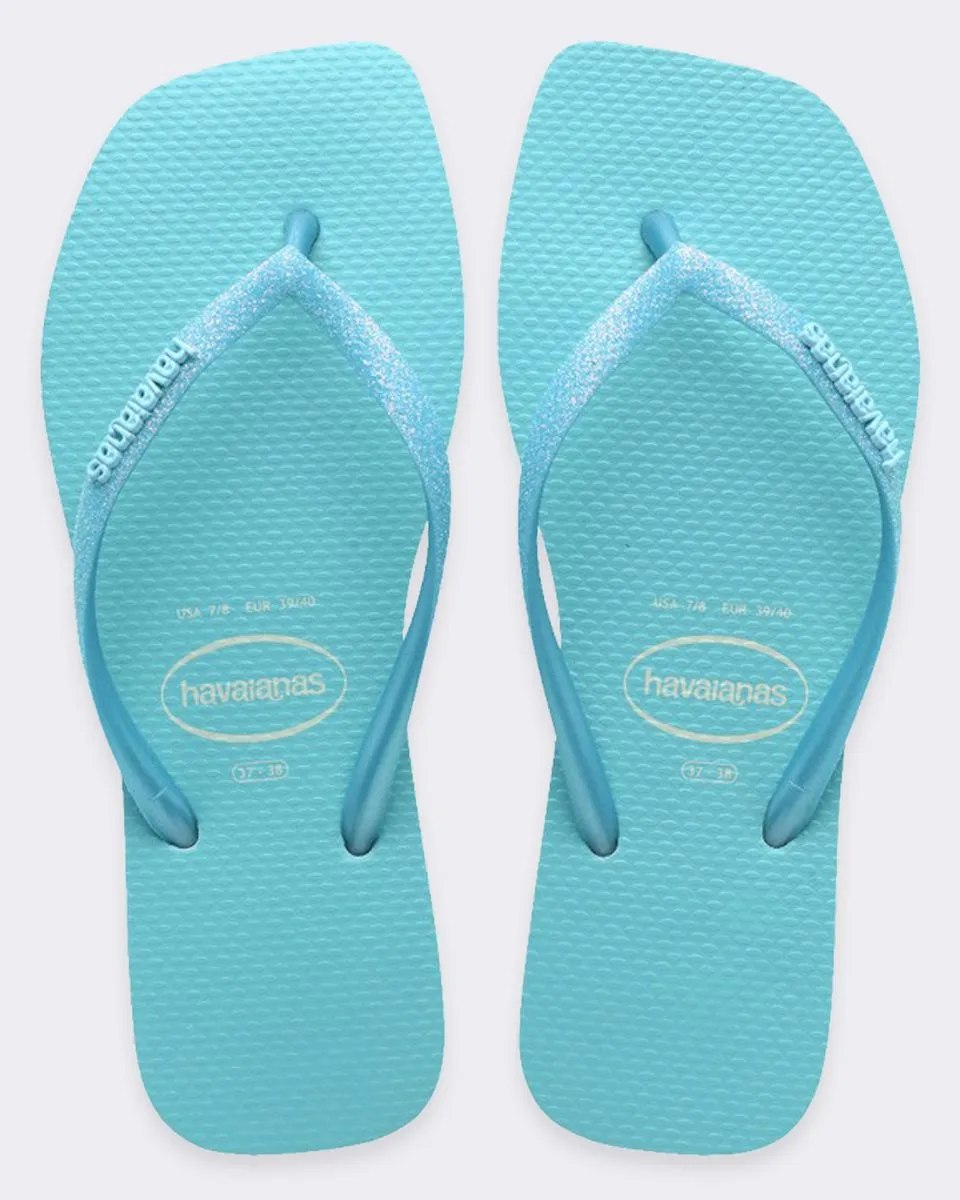 Havaianas Square Glitter Neon Blue