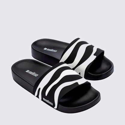 MELISSAS ANIMAL PRINT SLIDE black/white