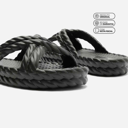 Brizza Arezzo Black morocco flat sandal